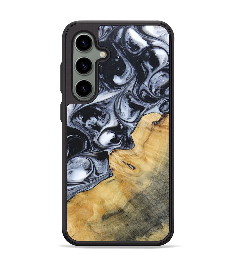 Galaxy S24 Plus Wood+Resin Phone Case - Clint (Black & White, 695873)