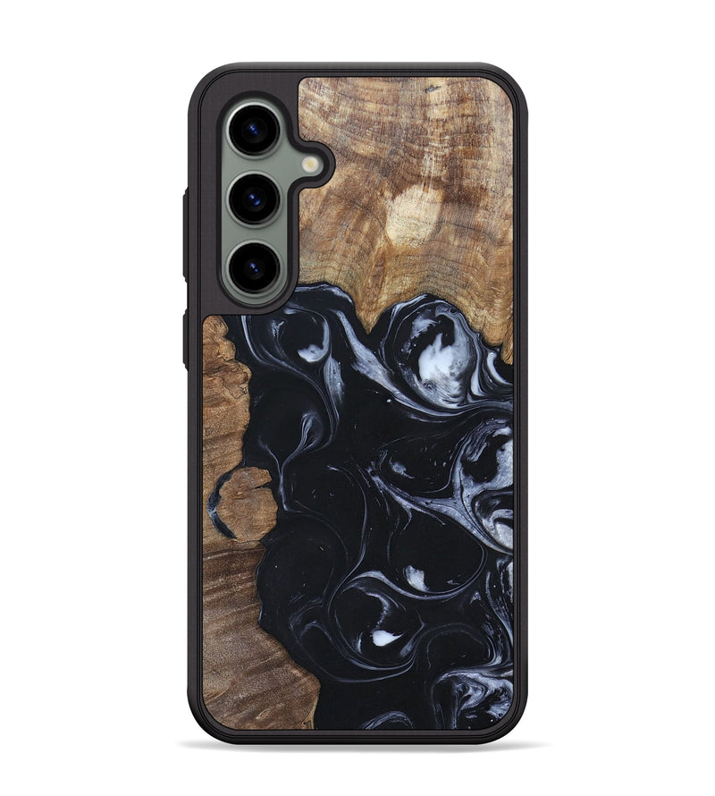 Galaxy S24 Plus Wood+Resin Phone Case - Ismael (Black & White, 695875)