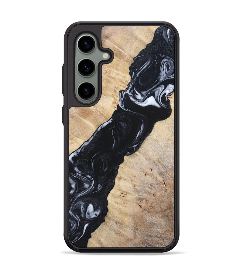 Galaxy S24 Plus Wood+Resin Phone Case - Lorraine (Black & White, 695883)