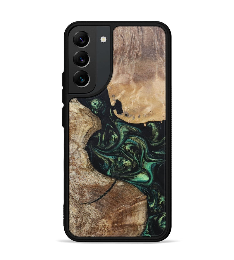 Galaxy S22 Plus Wood+Resin Phone Case - Gretchen (Green, 696082)