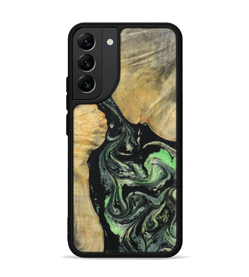 Galaxy S22 Plus Wood+Resin Phone Case - Roman (Green, 696088)