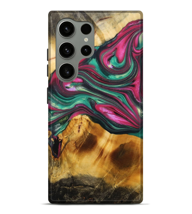 Galaxy S24 Ultra Wood+Resin Live Edge Phone Case - Finley (Green, 696182)