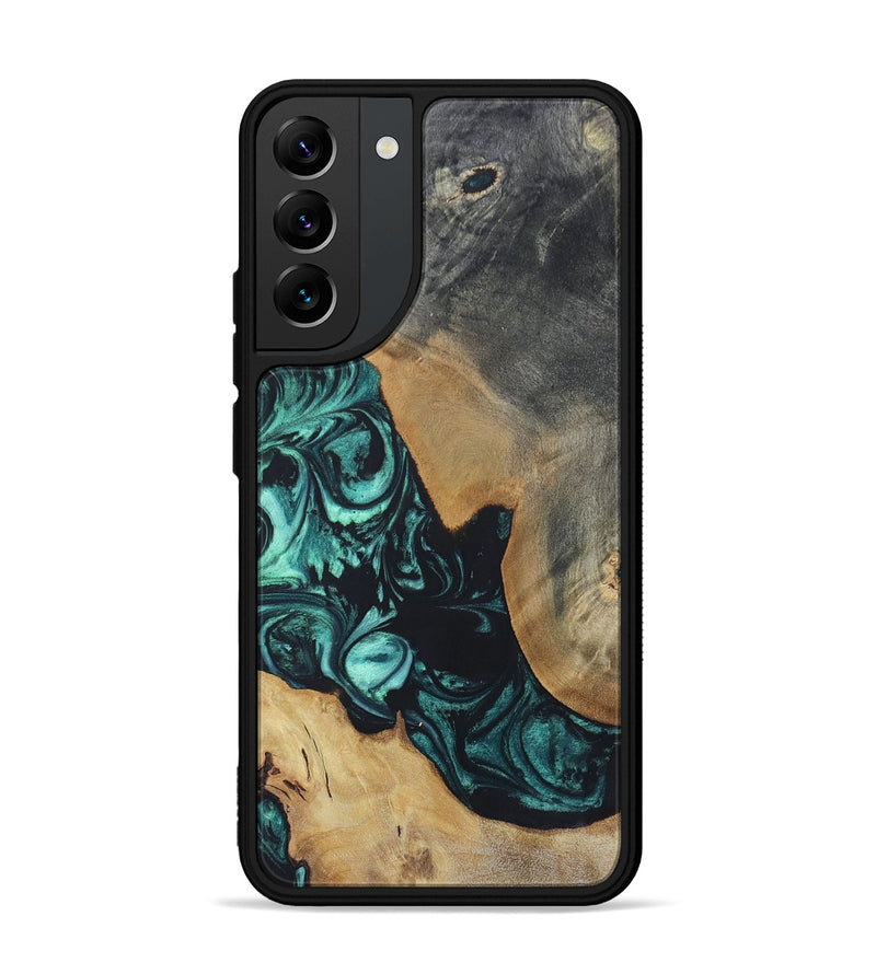 Galaxy S22 Plus Wood+Resin Phone Case - Bernadette (Green, 696365)