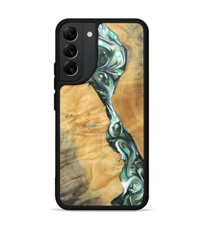 Galaxy S22 Plus Wood+Resin Phone Case - Ana (Green, 696468)