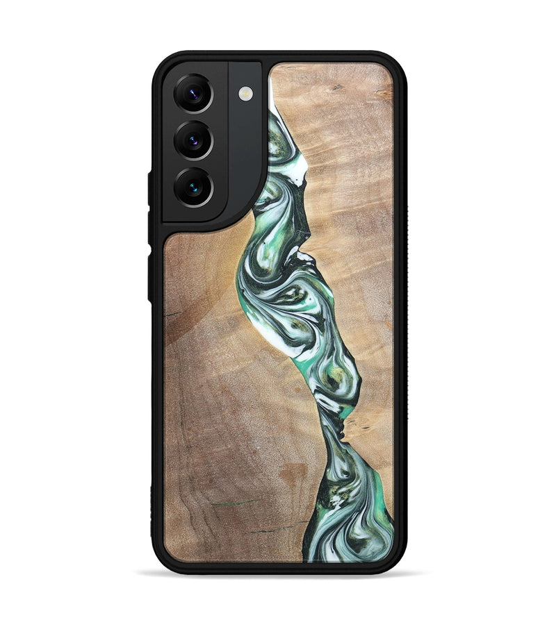 Galaxy S22 Plus Wood+Resin Phone Case - Ashley (Green, 696476)