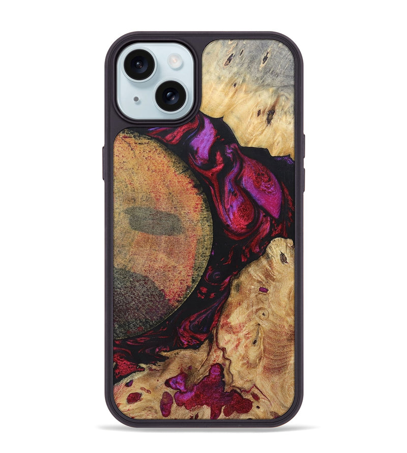 iPhone 15 Plus Wood+Resin Phone Case - Nova (Mosaic, 696637)