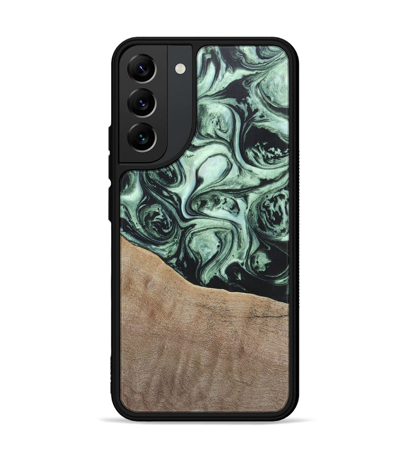 Galaxy S22 Plus Wood+Resin Phone Case - Harry (Green, 696678)