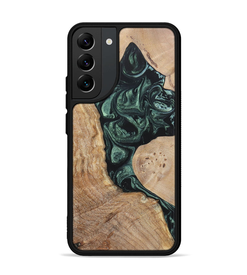 Galaxy S22 Plus Wood+Resin Phone Case - Elyse (Green, 696682)