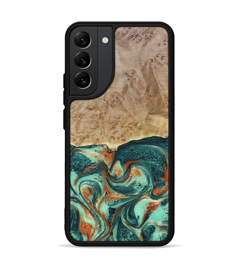 Galaxy S22 Plus Wood+Resin Phone Case - Miguel (Green, 697003)