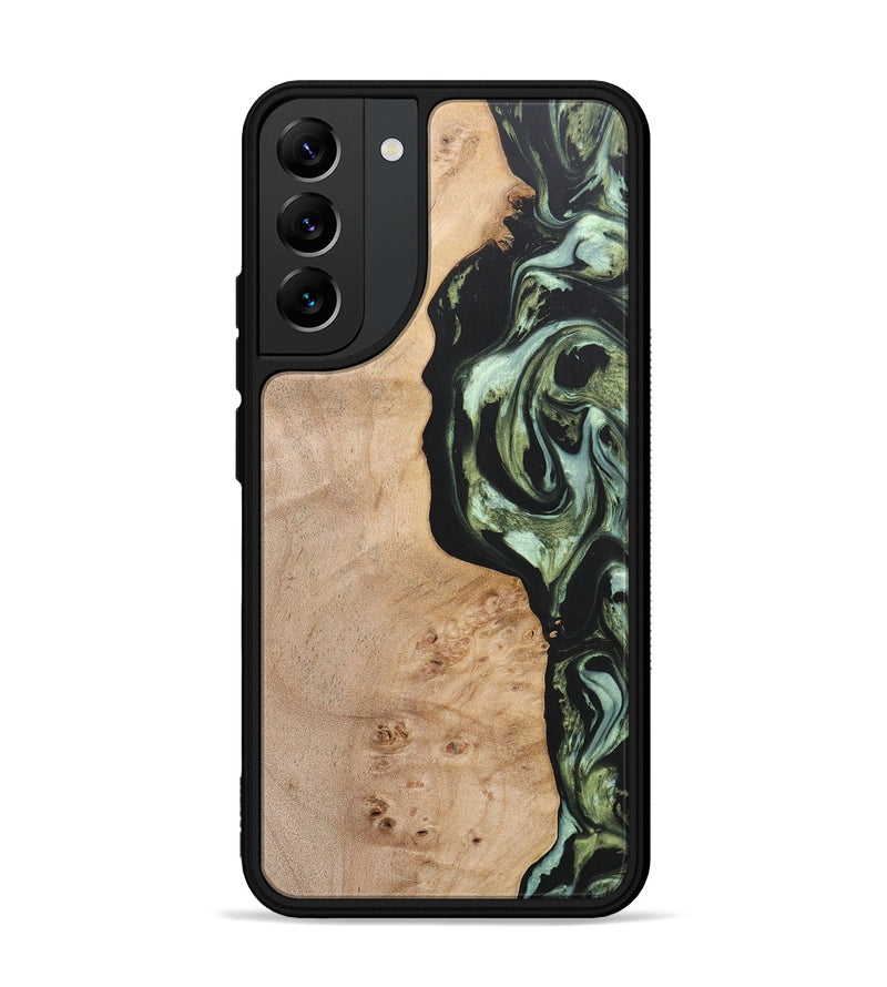 Galaxy S22 Plus Wood+Resin Phone Case - Barbara (Green, 697015)