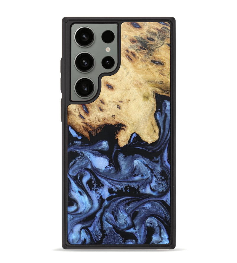 Galaxy S23 Ultra Wood+Resin Phone Case - Joanna (Blue, 697023)