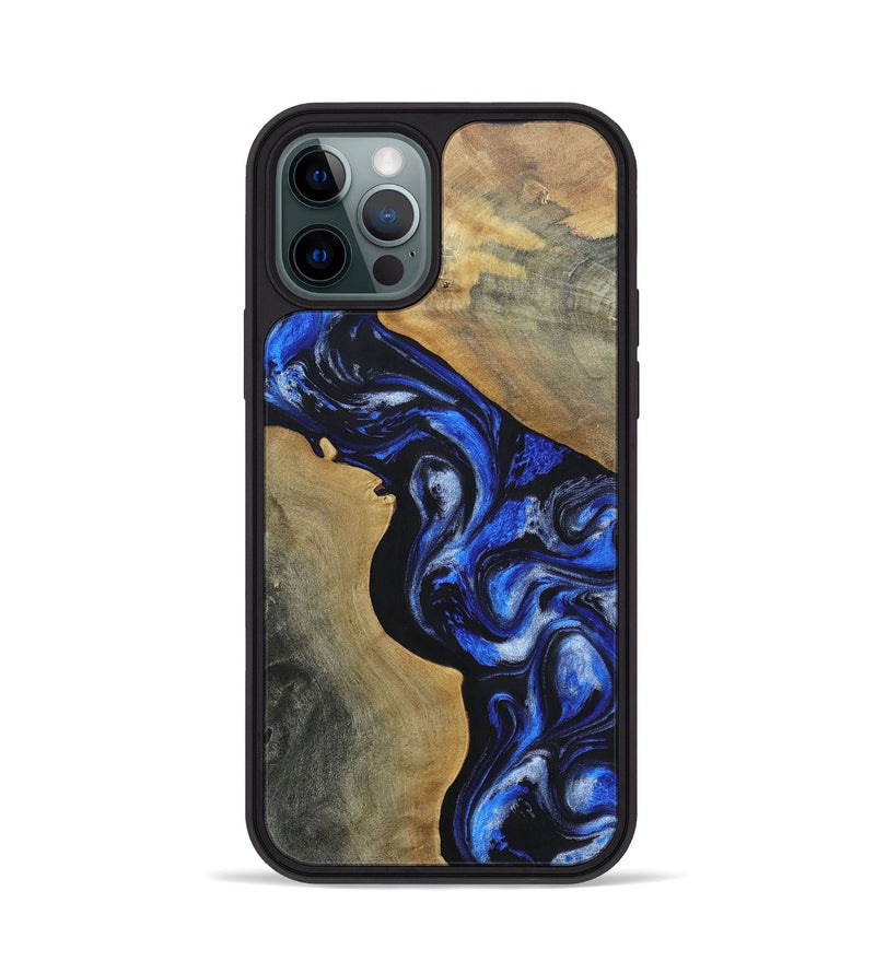 iPhone 12 Pro Wood+Resin Phone Case - Adelaide (Blue, 697473)