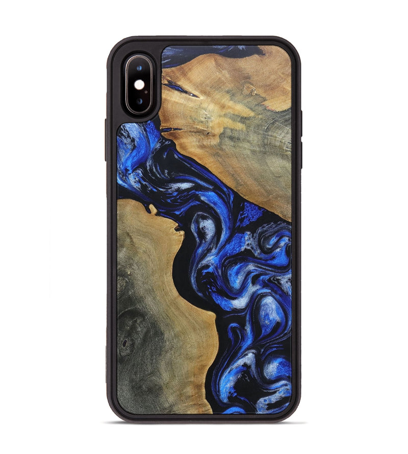 iPhone Xs Max Wood+Resin Phone Case - Adelaide (Blue, 697473)
