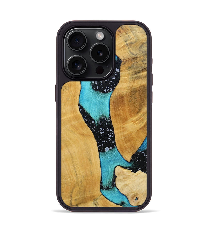 iPhone 15 Pro Wood+Resin Phone Case - Stuart (Cosmos, 698171)