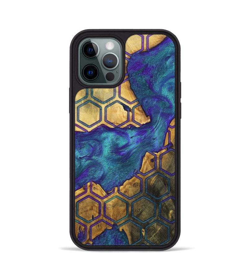 iPhone 12 Pro Wood+Resin Phone Case - Joe (Pattern, 698323)