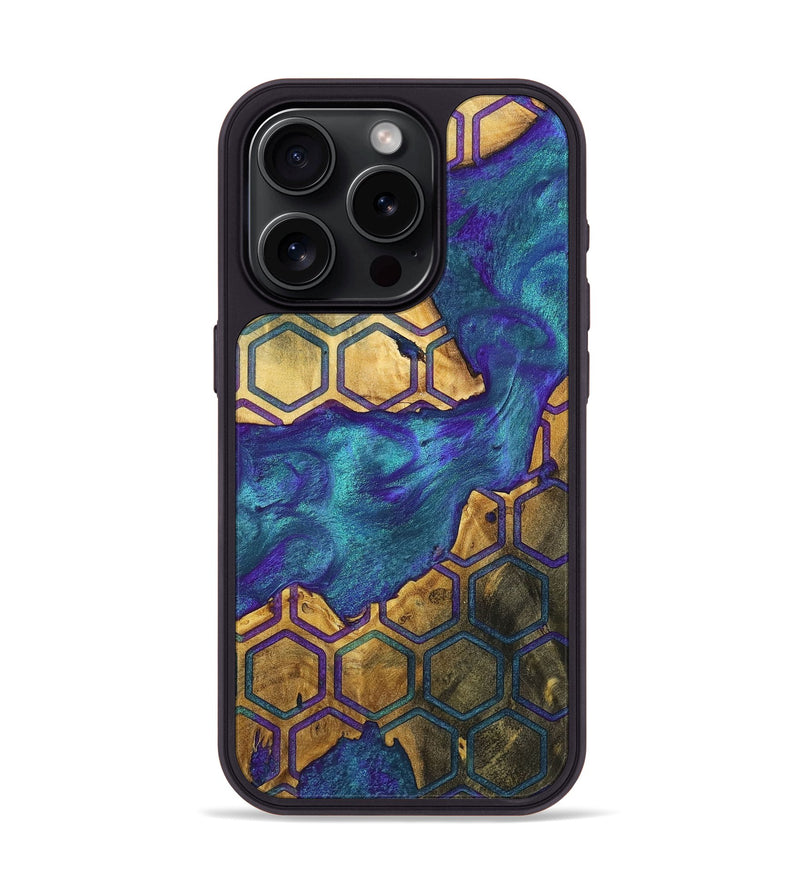 iPhone 15 Pro Wood+Resin Phone Case - Joe (Pattern, 698323)