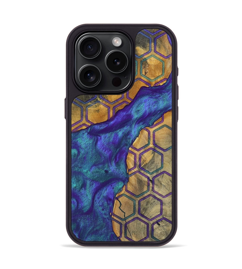 iPhone 15 Pro Wood+Resin Phone Case - Lula (Pattern, 698331)