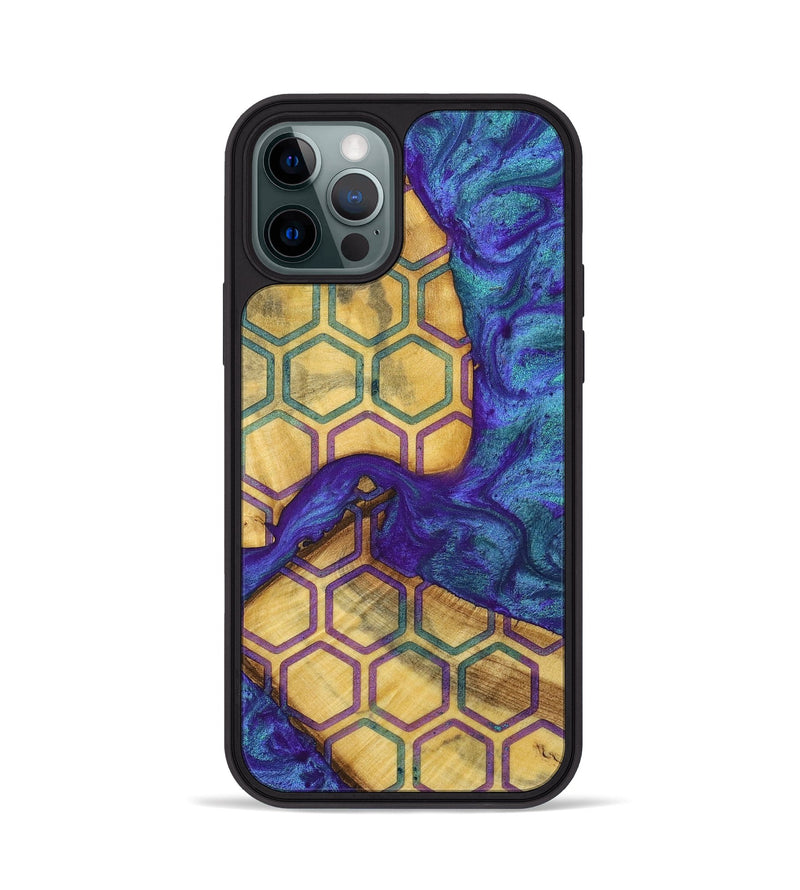 iPhone 12 Pro Wood+Resin Phone Case - Sara (Pattern, 698333)