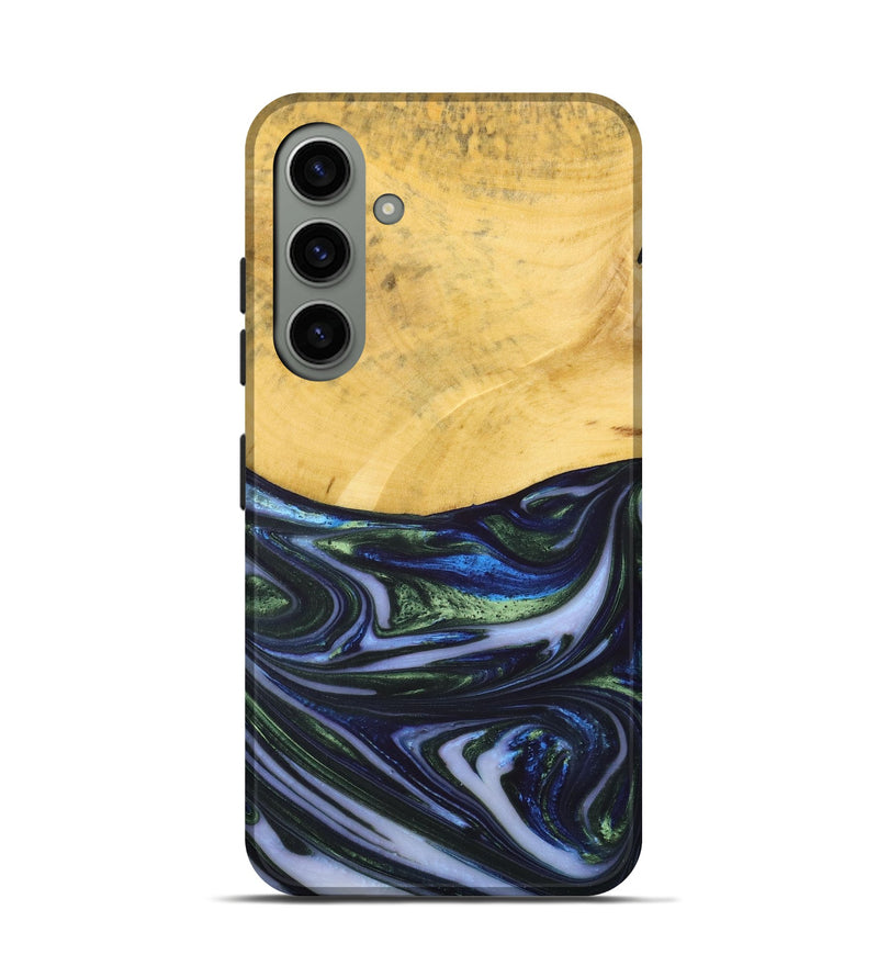 Galaxy S24 Wood+Resin Live Edge Phone Case - Trevor (Blue, 698522)