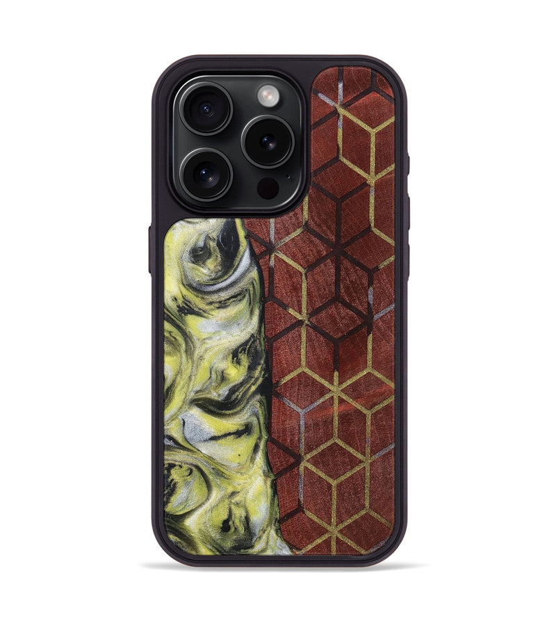 iPhone 15 Pro Wood+Resin Phone Case - Karter (Pattern, 698932)