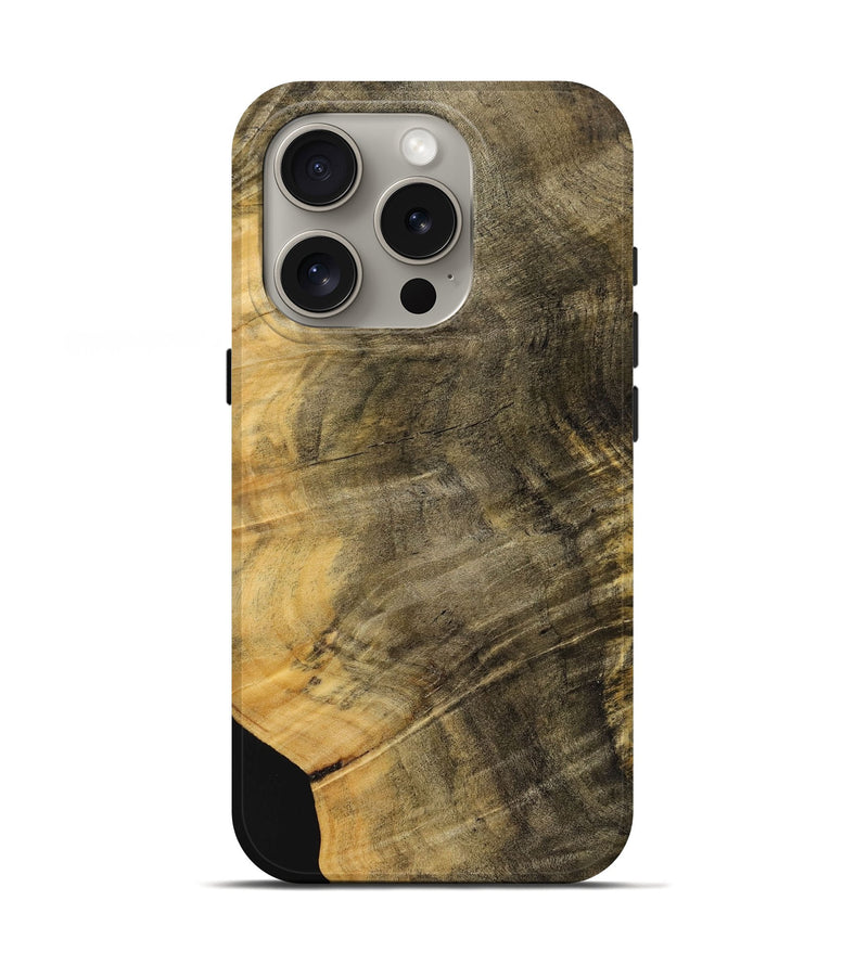 iPhone 16 Pro Wood+Resin Live Edge Phone Case - Haylee (Wood Burl, 699446)