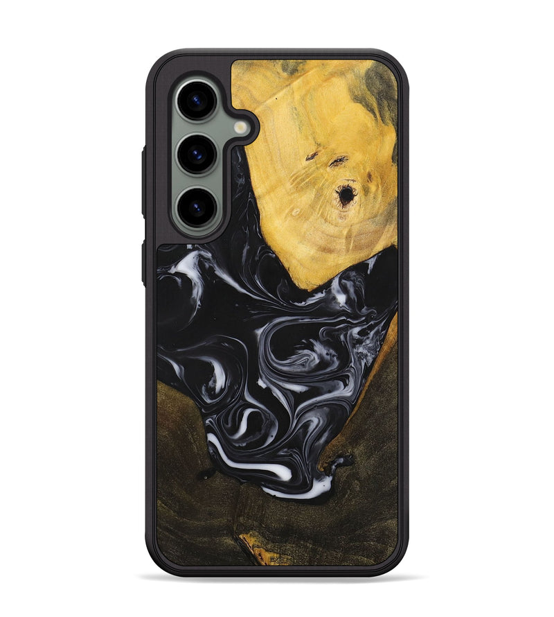 Galaxy S24 Plus Wood+Resin Phone Case - William (Black & White, 699551)