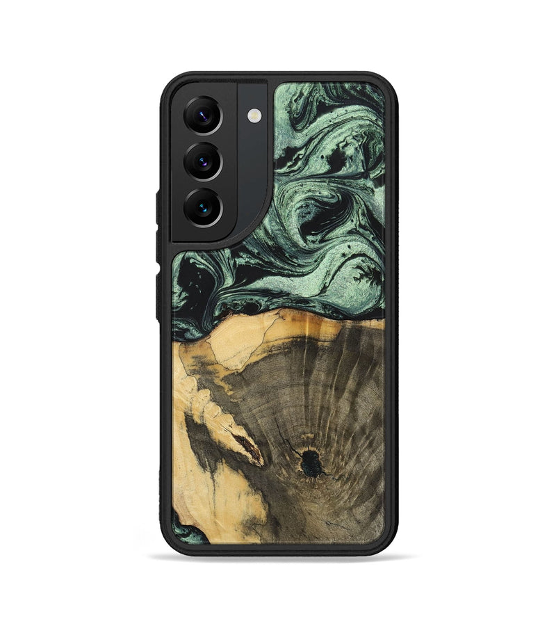 Galaxy S22 Wood+Resin Phone Case - Stella (Green, 699559)