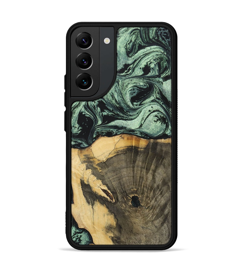 Galaxy S22 Plus Wood+Resin Phone Case - Stella (Green, 699559)