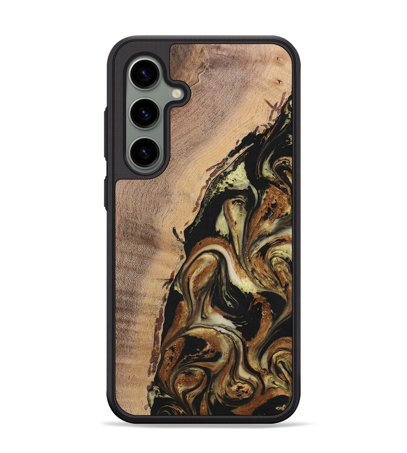 Galaxy S24 Plus Wood+Resin Phone Case - Lamont (Black & White, 699583)