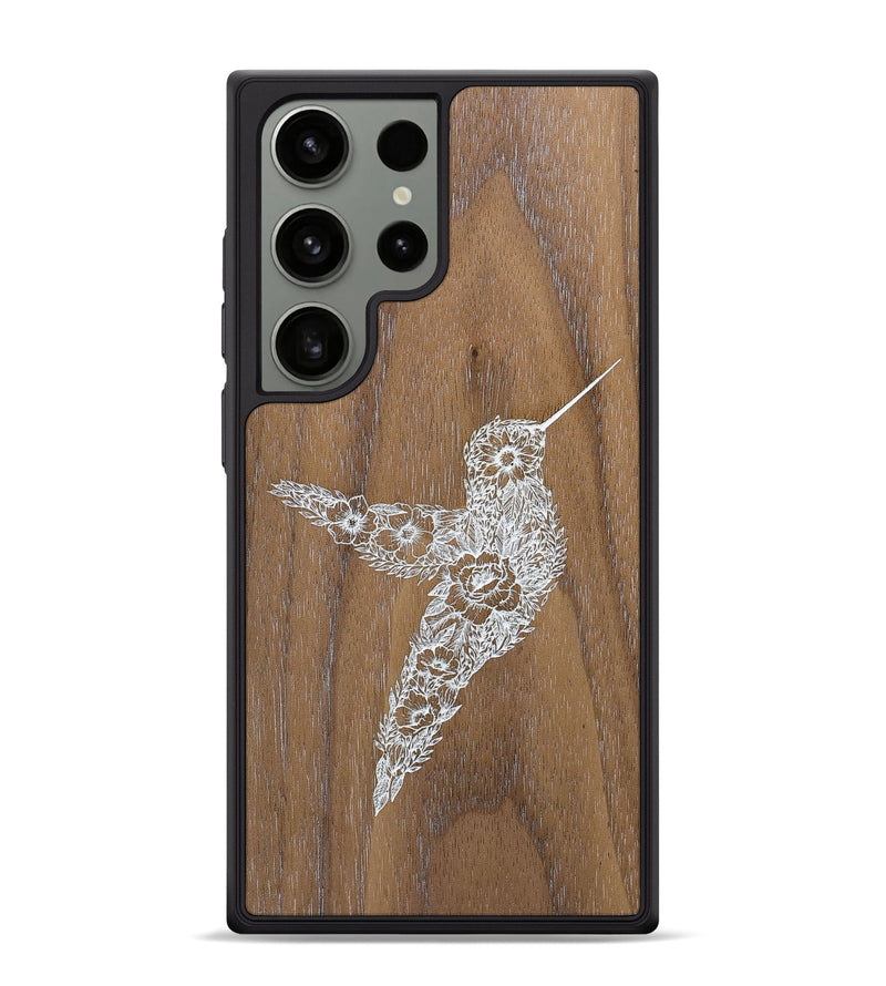 Galaxy S24 Ultra Wood+Resin Phone Case - Hover In The Moment - Walnut (Curated)