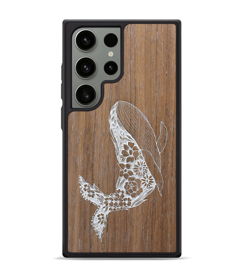 Galaxy S24 Ultra Wood+Resin Phone Case - Growth - Walnut (Curated)