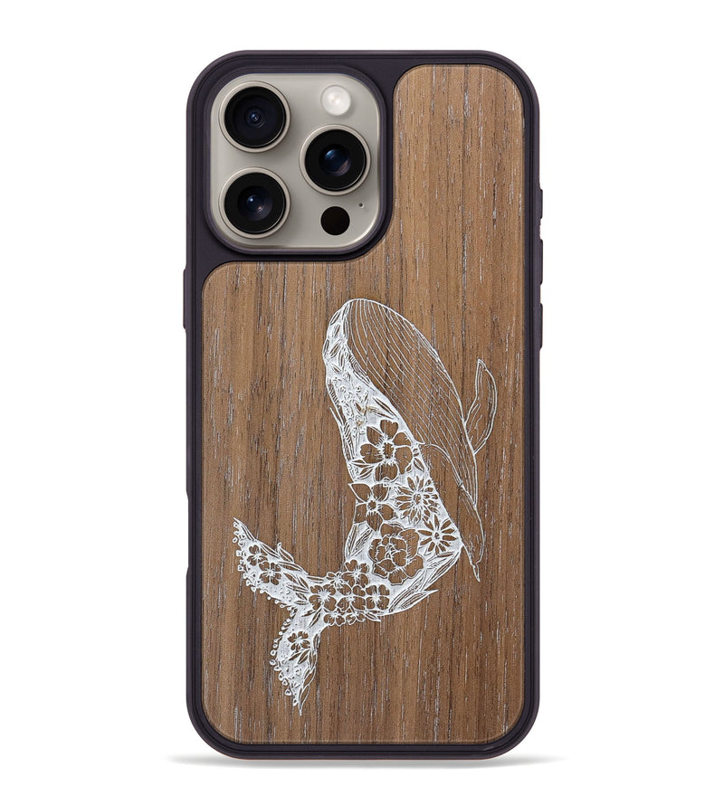 iPhone 16 Pro Max Wood+Resin Phone Case - Growth - Walnut (Curated)