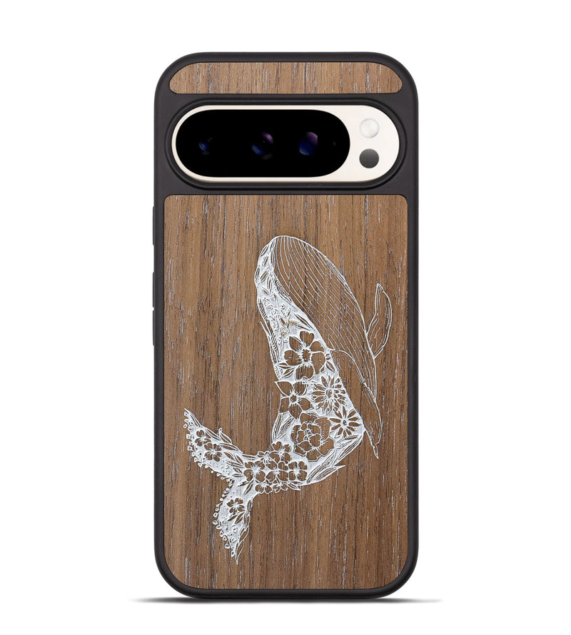 Pixel 9 Wood+Resin Phone Case - Growth - Walnut (Curated)