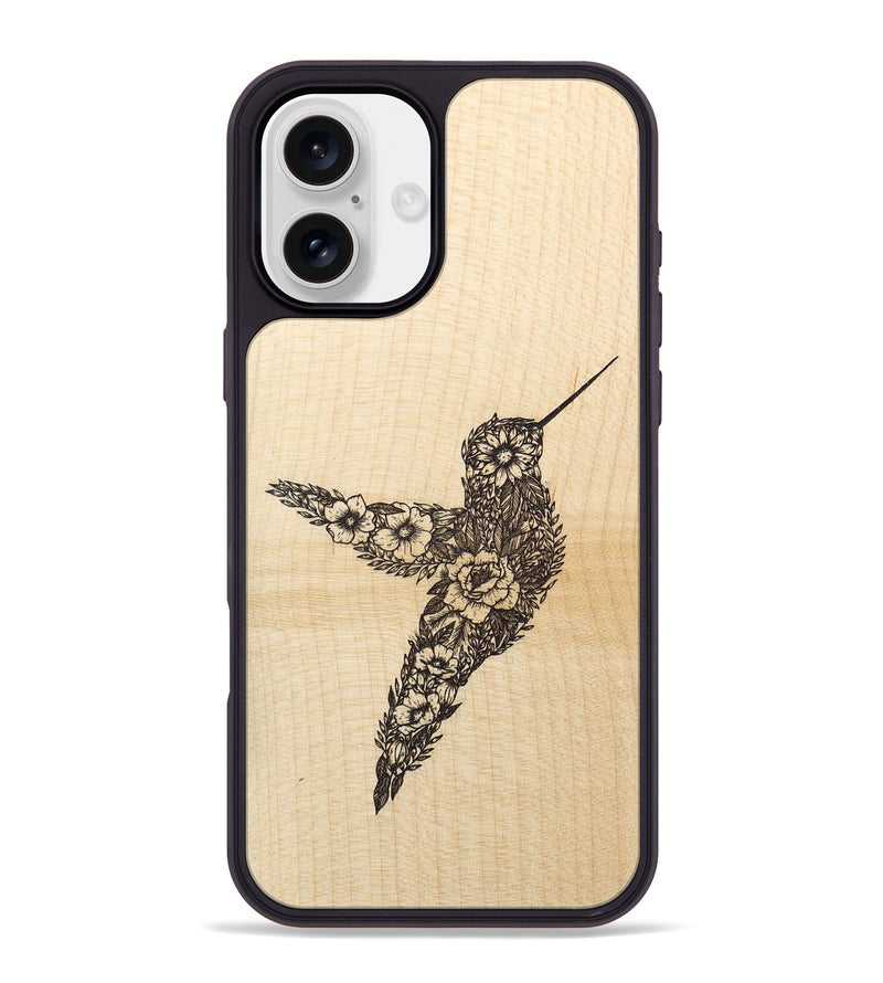 iPhone 16 Plus Wood+Resin Phone Case - Hover In The Moment - Maple (Curated)