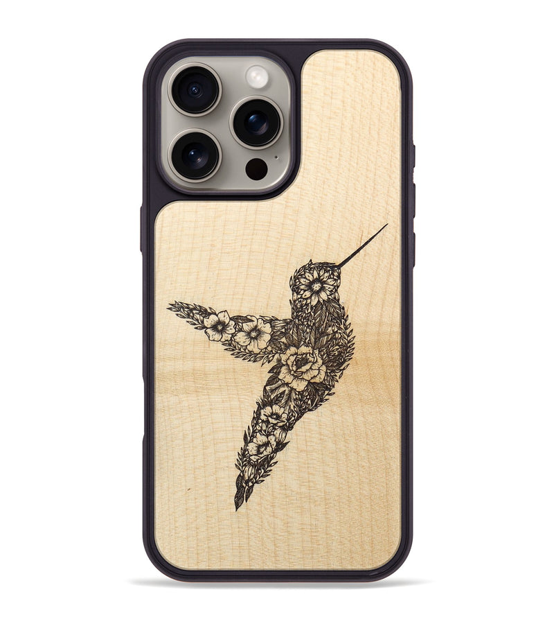 iPhone 16 Pro Max Wood+Resin Phone Case - Hover In The Moment - Maple (Curated)