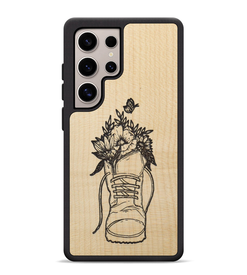 Galaxy S25 Ultra Wood Phone Case - Wildflower Walk - Maple (Curated, 699952)