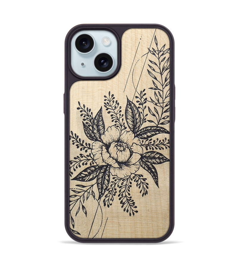 iPhone 15 Wood+Resin Phone Case - Hope - Maple (Curated)