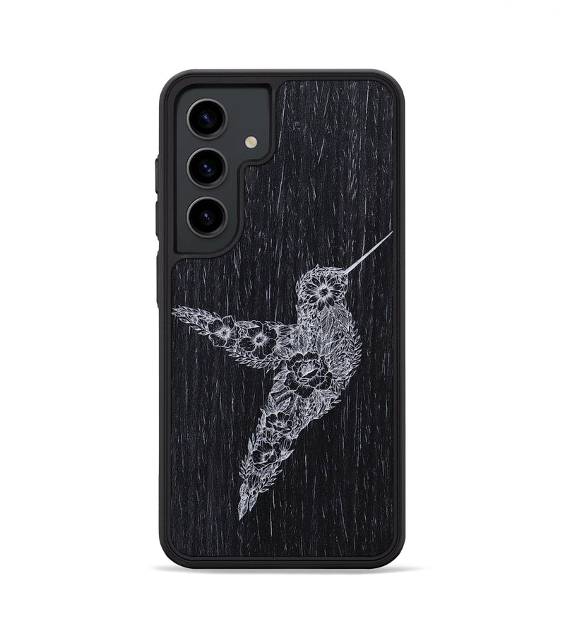 Galaxy S24 Wood+Resin Phone Case - Hover In The Moment - Ebony (Curated)