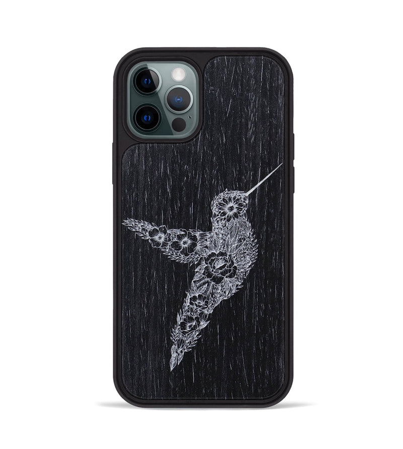 iPhone 12 Pro Wood+Resin Phone Case - Hover In The Moment - Ebony (Curated)