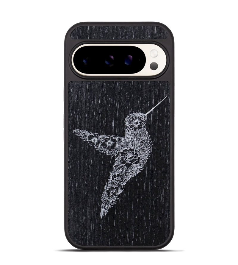 Pixel 9 Wood+Resin Phone Case - Hover In The Moment - Ebony (Curated)