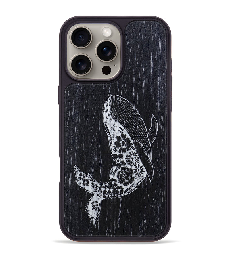 iPhone 16 Pro Max Wood+Resin Phone Case - Growth - Ebony (Curated)