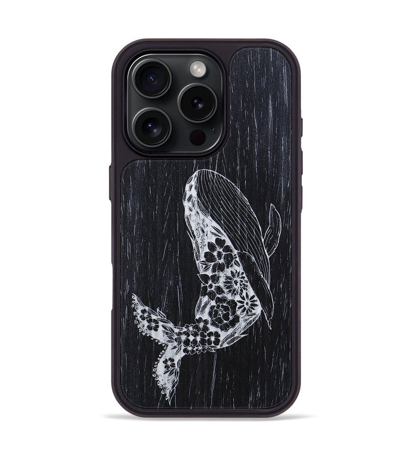 iPhone 16 Pro Wood+Resin Phone Case - Growth - Ebony (Curated)