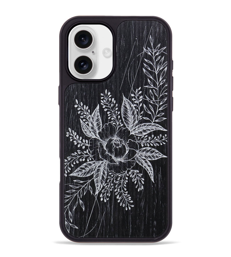 iPhone 16 Plus Wood+Resin Phone Case - Hope - Ebony (Curated)