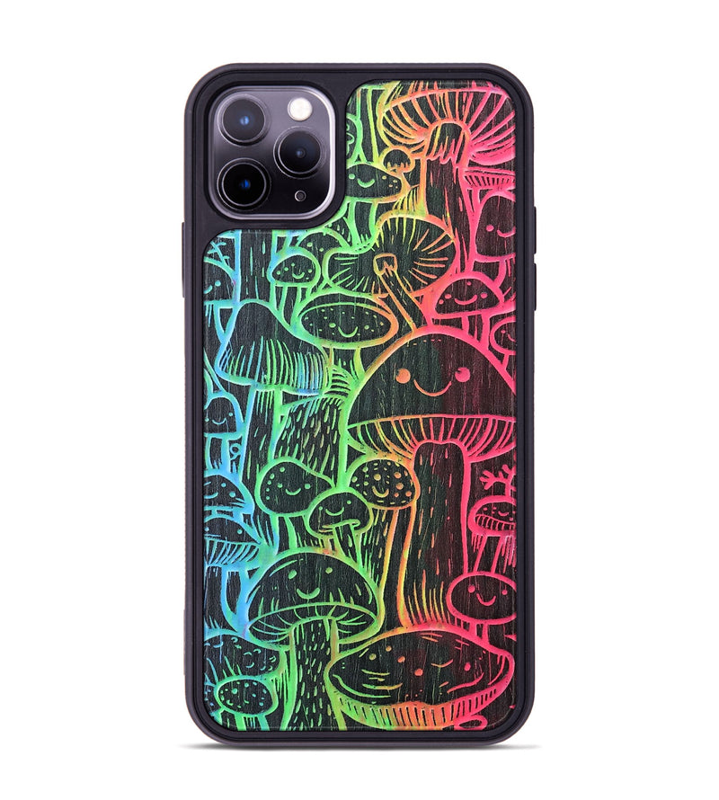 iPhone 11 Pro Max Wood+Resin Phone Case - Fun Guy (Pattern)