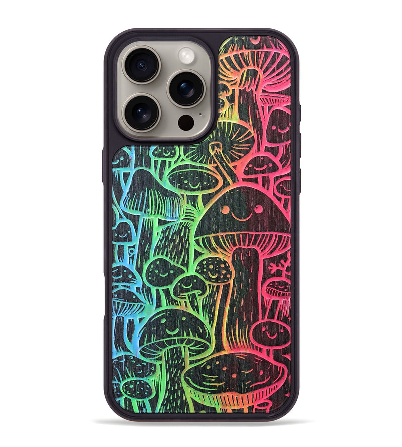 iPhone 16 Pro Max Wood+Resin Phone Case - Fun Guy (Pattern)