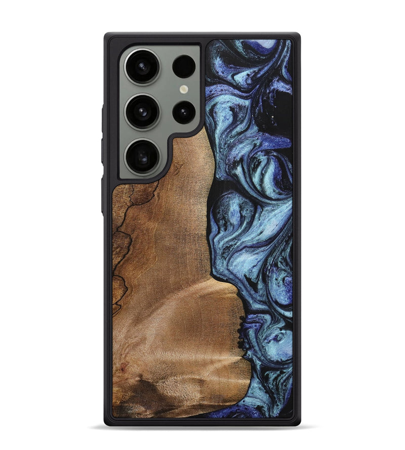 Galaxy S24 Ultra Wood+Resin Phone Case - Freya (Blue, 700718)