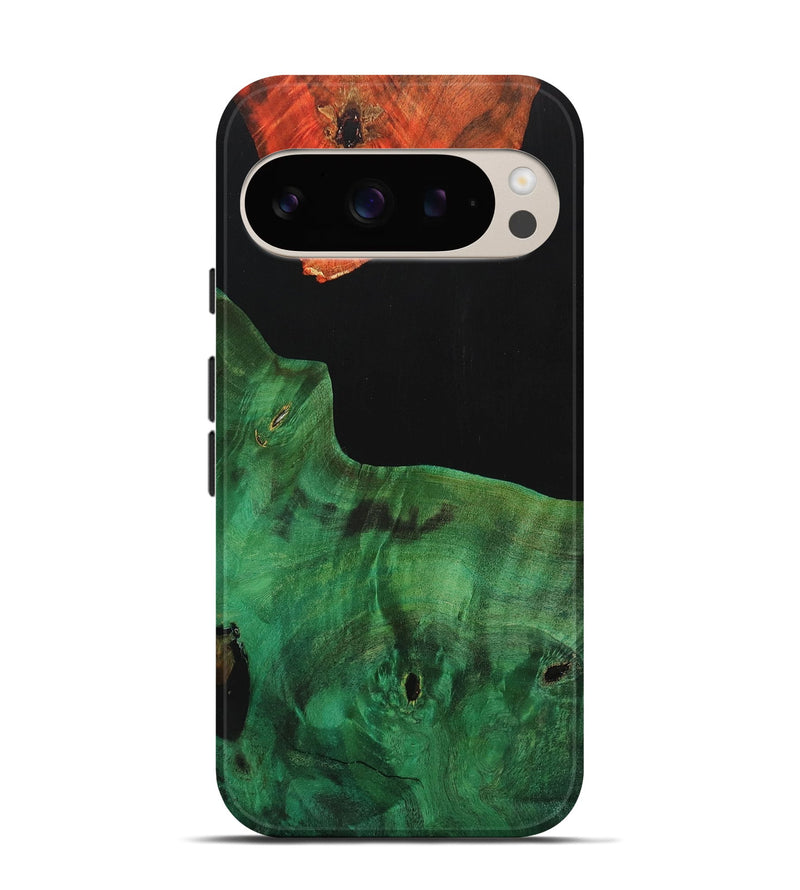 Pixel 9 Pro Wood+Resin Live Edge Phone Case - Hillary (Pure Black, 700725)