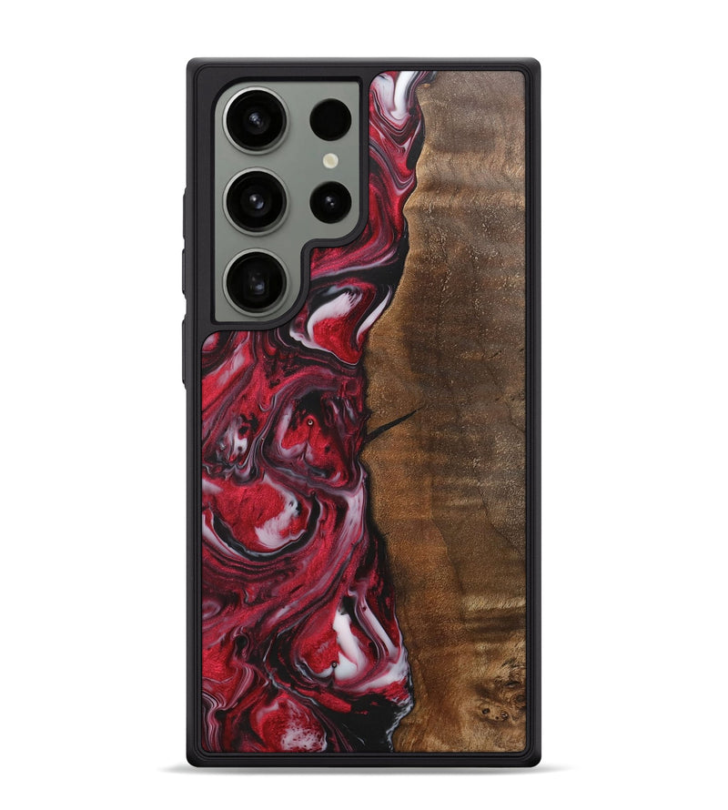 Galaxy S24 Ultra Wood+Resin Phone Case - Evangeline (Red, 700956)