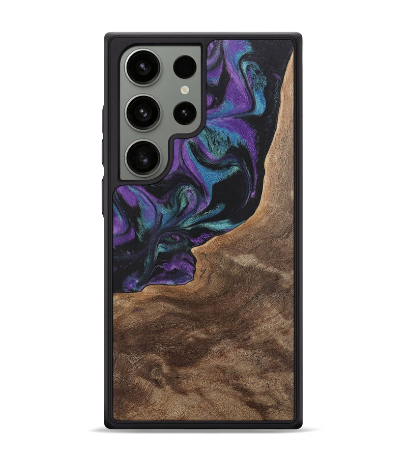 Galaxy S24 Ultra Wood+Resin Phone Case - Joni (Purple, 700972)