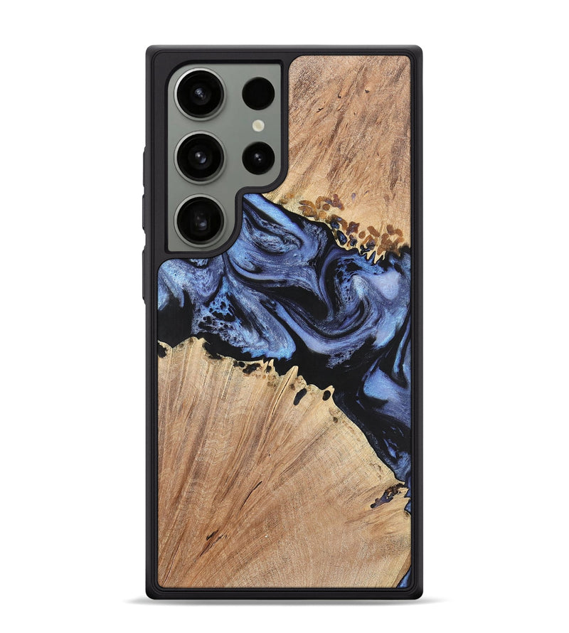 Galaxy S24 Ultra Wood+Resin Phone Case - Nina (Blue, 701682)